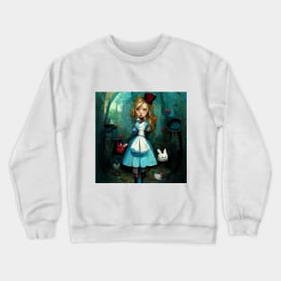 A representation of Alice surrounded by wonderful things. Crewneck Sweatshirt